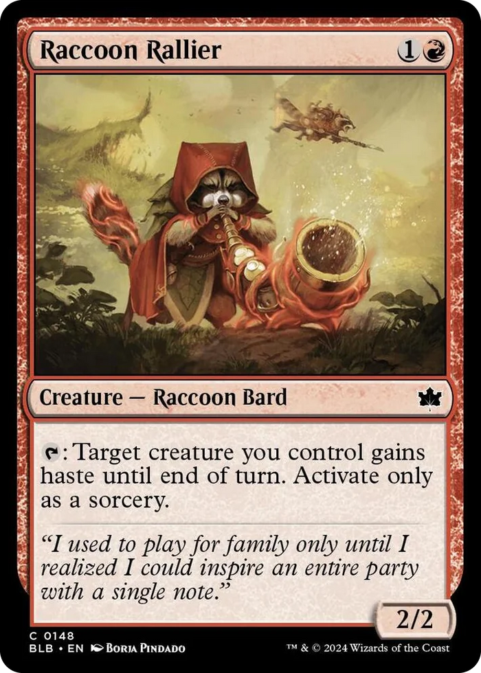 0148 Raccoon Rallier C Bloomburrow