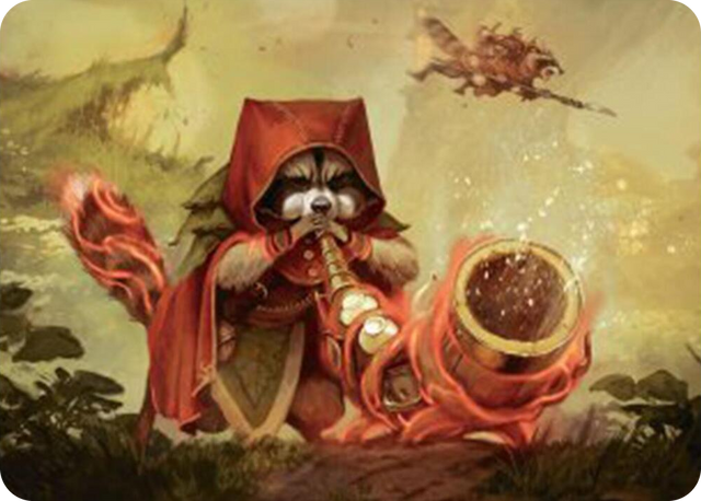0020 Raccoon Rallier Art Card S Art Series: Bloomburrow