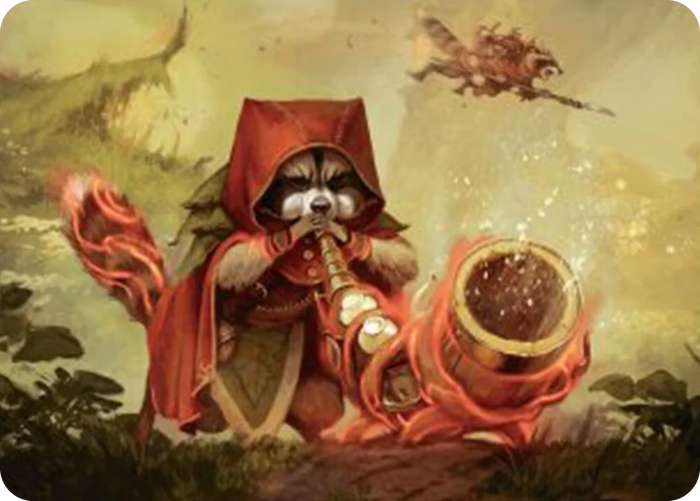 0020 Raccoon Rallier Art Card S Art Series: Bloomburrow