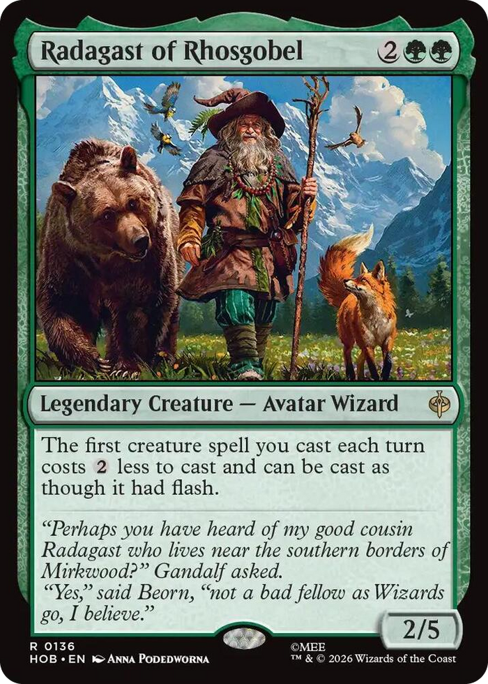 Radagast of Rhosgobel #136 R - The Hobbit Pokemon card