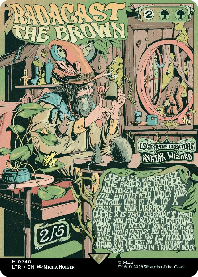 Radagast the Brown (Borderless Poster) #740 M - Universes Beyond: The Lord of the Rings: Tales of Middle-earth Pokemon card