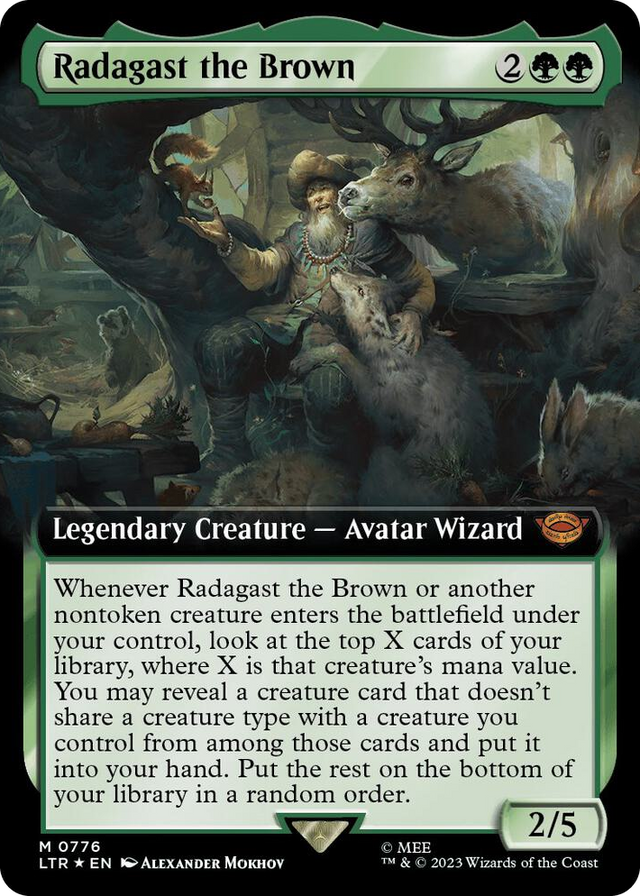 0776 Radagast the Brown (Extended Art) (Surge Foil) M Universes Beyond: The Lord of the Rings: Tales of Middle-earth