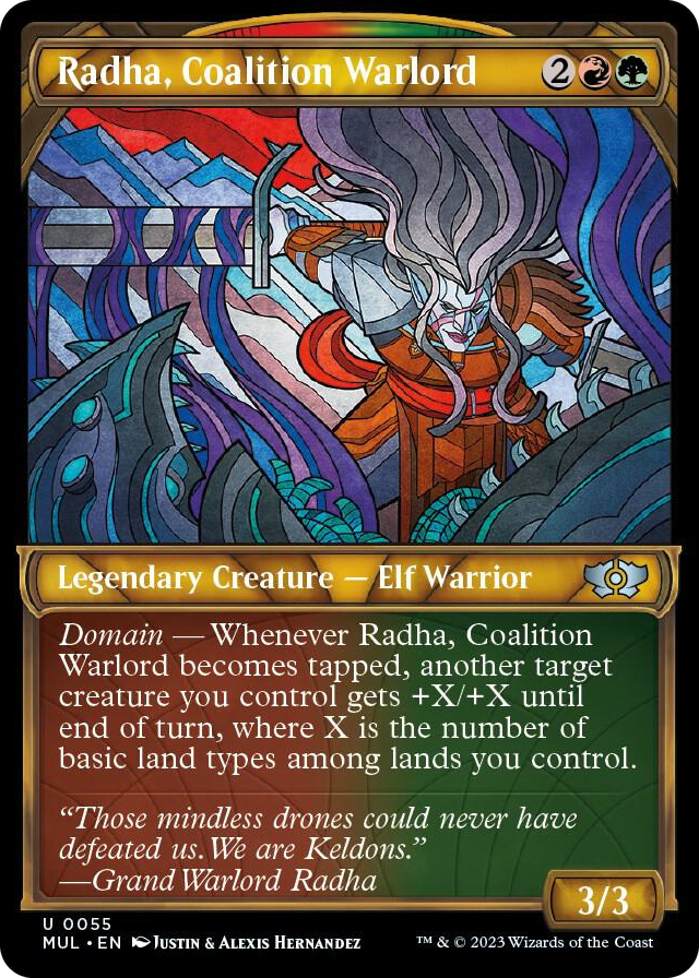 Radha, Coalition Warlord #55 U - March of the Machine: Multiverse Legends Pokemon card