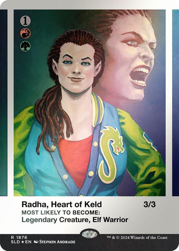 Radha, Heart of Keld (Rainbow Foil) #1876 R - Secret Lair Drop Series Pokemon card