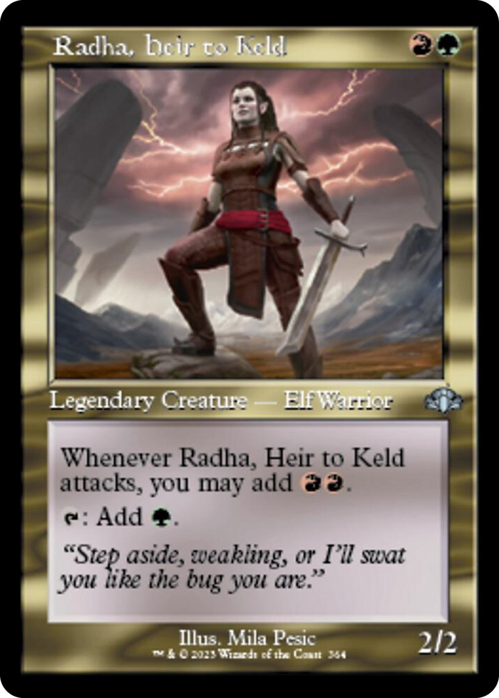 Radha, Heir to Keld (Retro Frame) #364 U - Dominaria Remastered Pokemon card