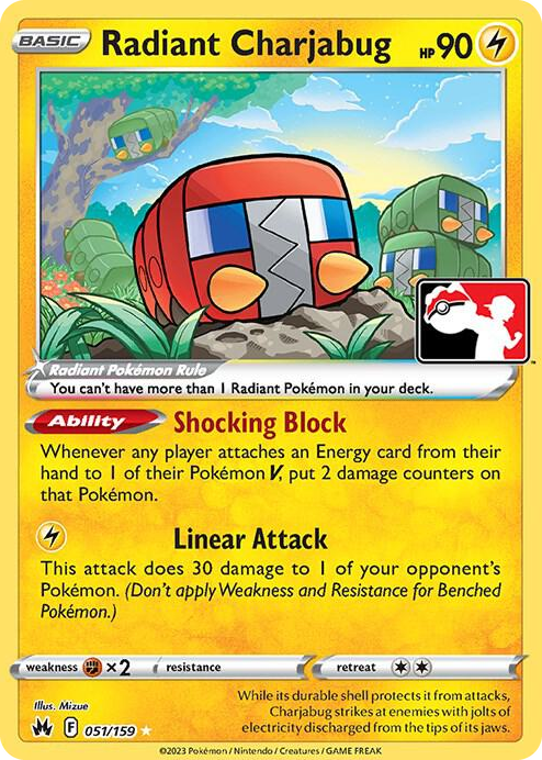 0051 Radiant Charjabug Radiant Rare Prize Pack Series Cards