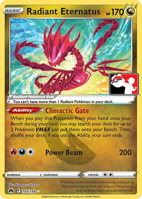 0105 Radiant Eternatus Radiant Rare Prize Pack Series Cards