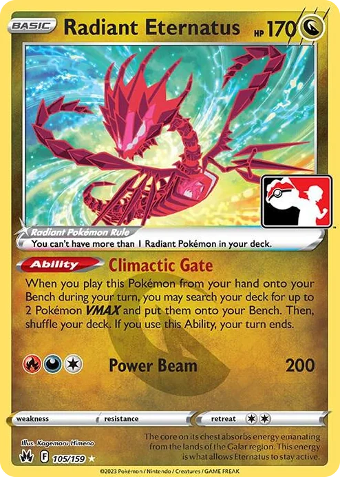 0105 Radiant Eternatus Radiant Rare Prize Pack Series Cards