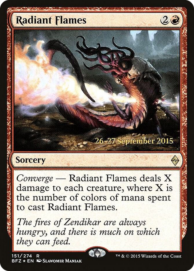 0151 Radiant Flames R Prerelease Cards