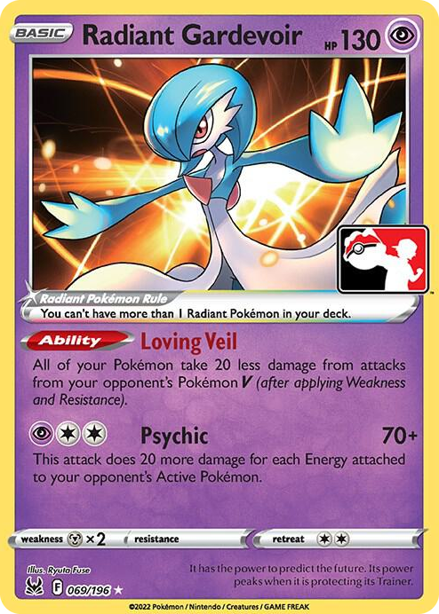 0069 Radiant Gardevoir Radiant Rare Prize Pack Series Cards