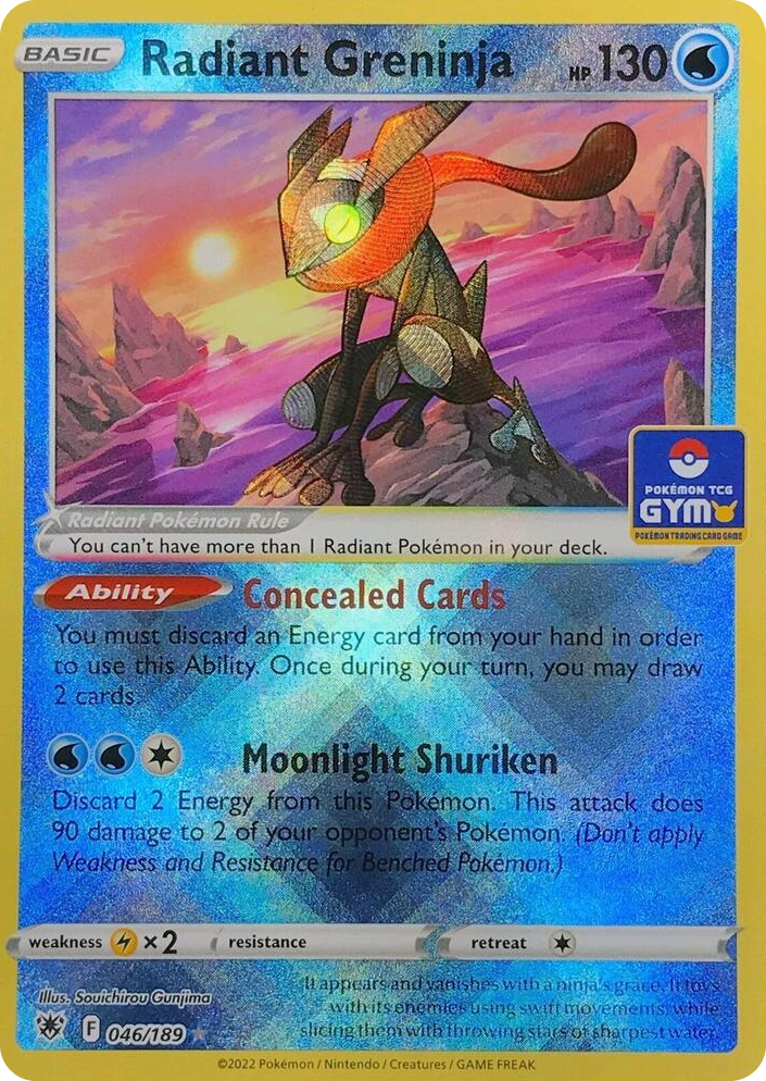 0046 Radiant Greninja - 046/189 (Southeast Asia Exclusive) Radiant Rare League & Championship Cards
