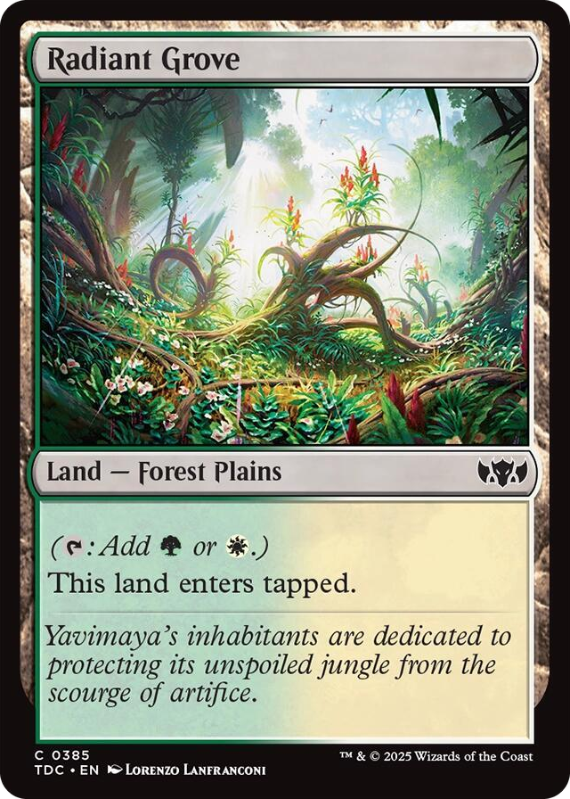 0385 Radiant Grove C Commander: Tarkir: Dragonstorm