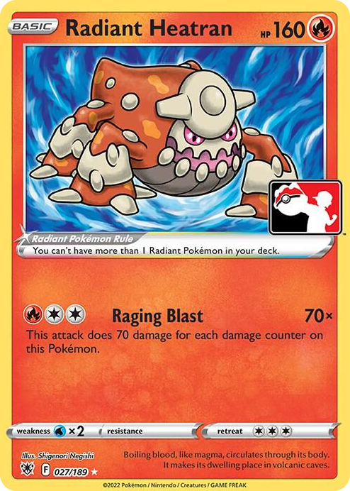 0027 Radiant Heatran Radiant Rare Prize Pack Series Cards