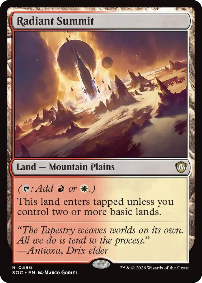 Radiant Summit #396 R - Commander: Secrets of Strixhaven Pokemon card