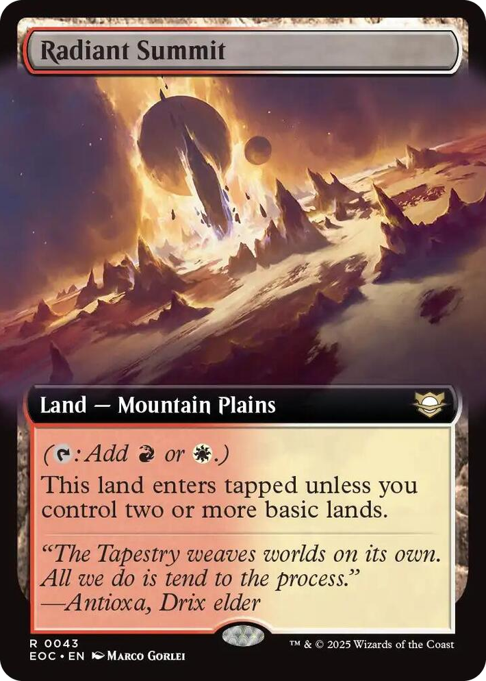 0043 Radiant Summit (Extended Art) R Commander: Edge of Eternities