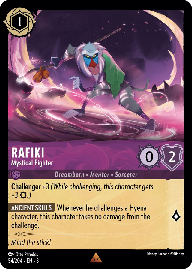 0054 Rafiki - Mystical Fighter Rare Into the Inklands