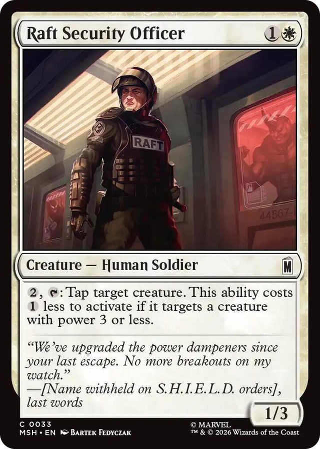 0033 Raft Security Officer C Marvel Super Heroes