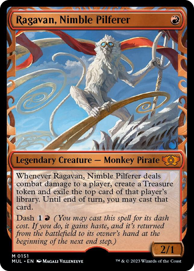 Ragavan, Nimble Pilferer (Halo Foil) #151 M - March of the Machine: Multiverse Legends Pokemon card