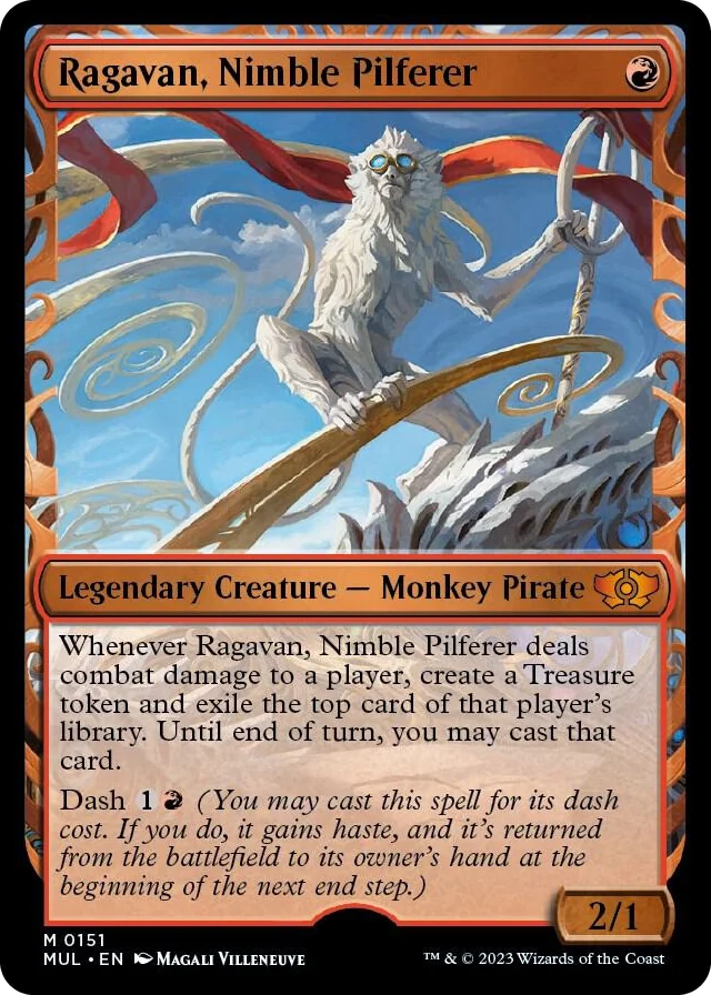0151 Ragavan, Nimble Pilferer (Halo Foil) M March of the Machine: Multiverse Legends