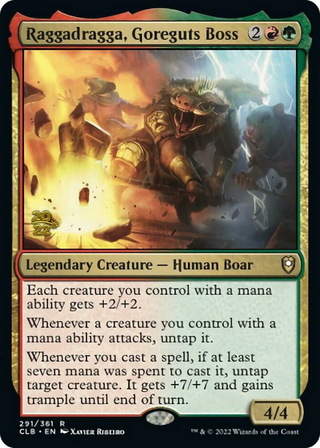 0291 Raggadragga, Goreguts Boss R Prerelease Cards