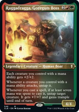 0548 Raggadragga, Goreguts Boss (Foil Etched) R Commander Legends: Battle for Baldur's Gate