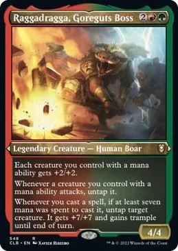 0548 Raggadragga, Goreguts Boss (Foil Etched) R Commander Legends: Battle for Baldur's Gate