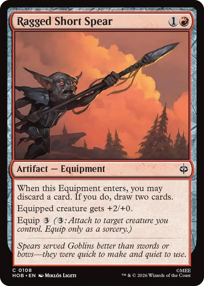 Ragged Short Spear #108 C - The Hobbit Pokemon card