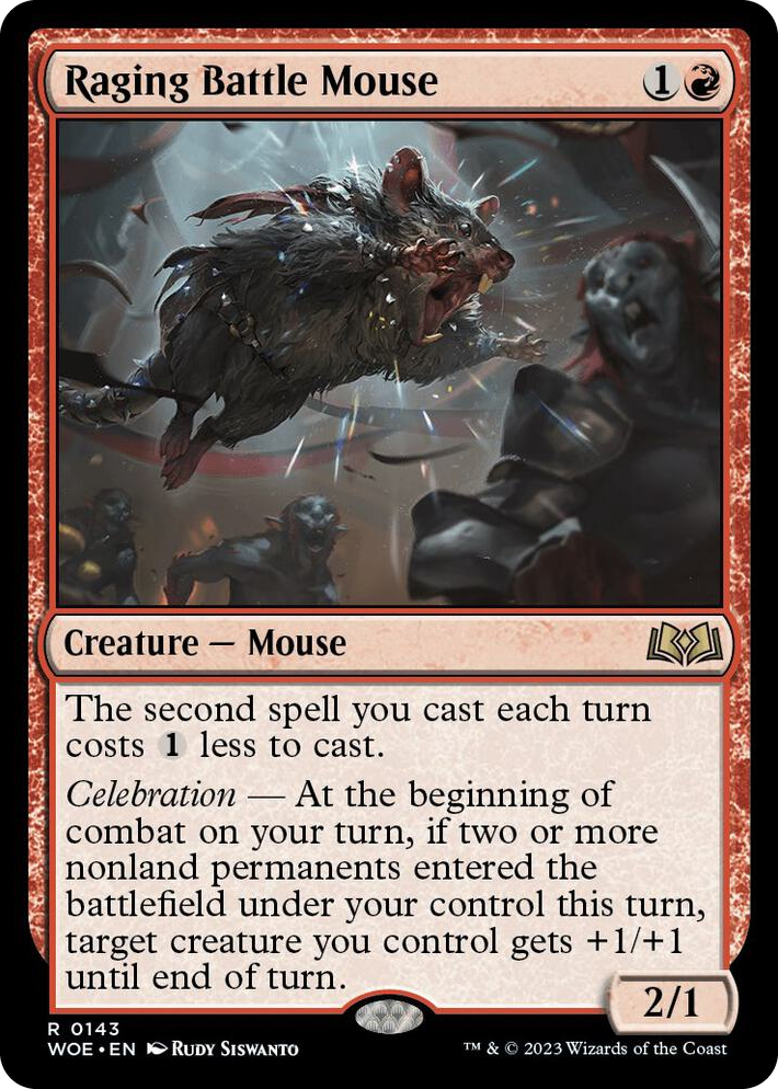 0143 Raging Battle Mouse R Wilds of Eldraine