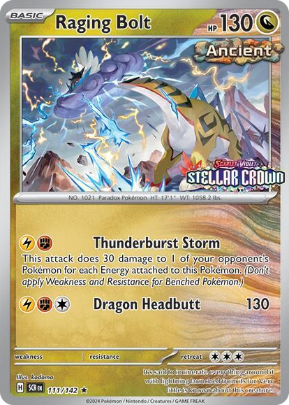0111 Raging Bolt (Cosmo Holo) (Best Buy) Rare Miscellaneous Cards & Products