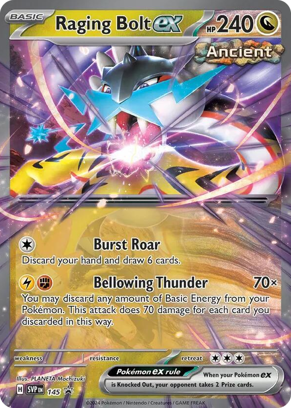 0145 Raging Bolt ex - 145 Promo Scarlet & Violet Promo Cards