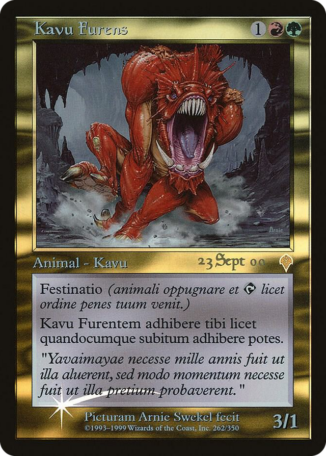 0262 Raging Kavu (Latin) P Prerelease Cards