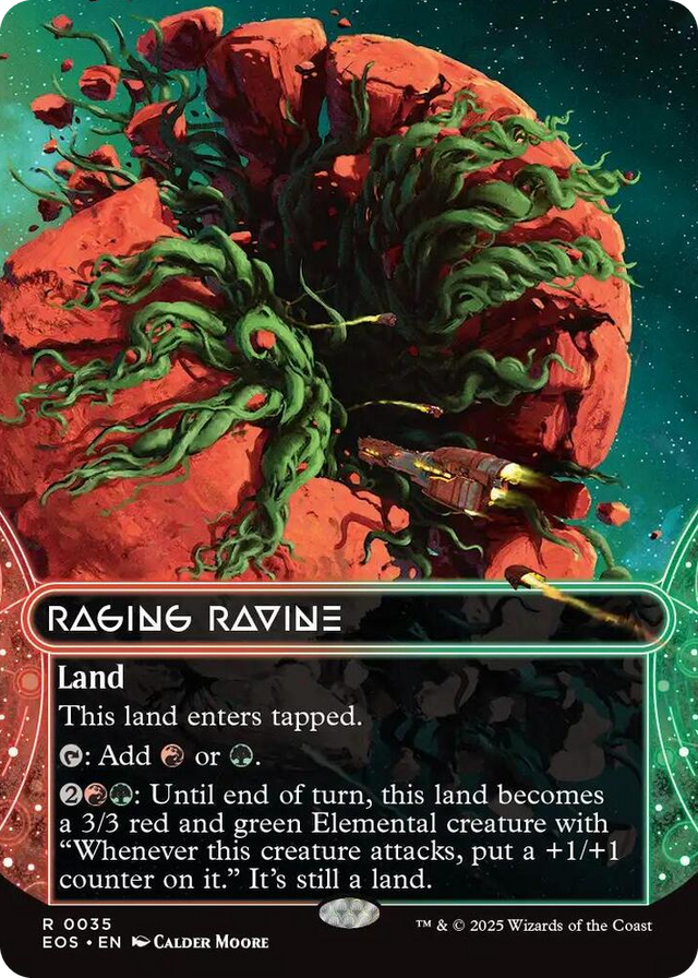 0035 Raging Ravine (0035) (Borderless) R Edge of Eternities: Stellar Sights