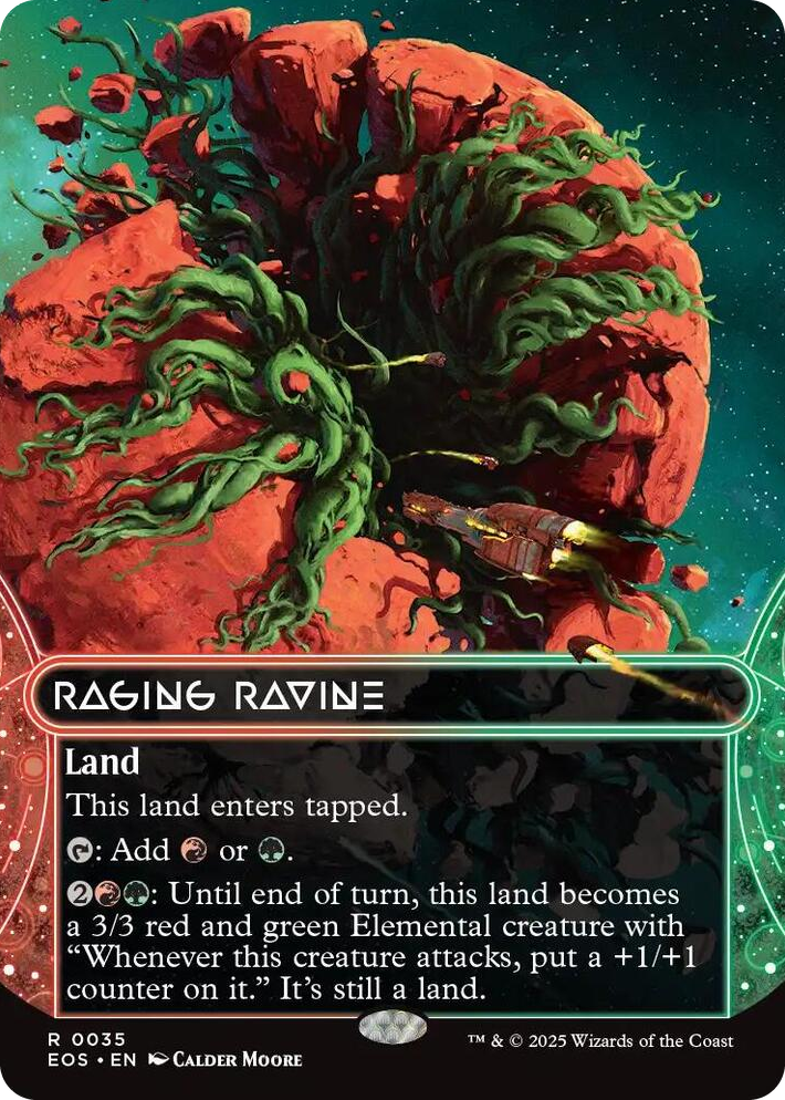 0035 Raging Ravine (0035) (Borderless) R Edge of Eternities: Stellar Sights