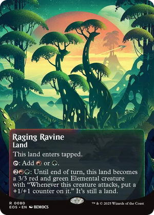 0080 Raging Ravine (0080) (Borderless) R Edge of Eternities: Stellar Sights