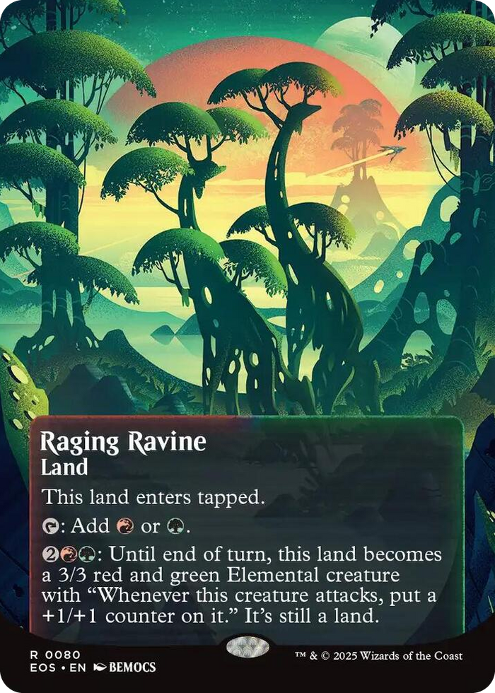 Raging Ravine (0080) (Borderless) #80 R - Edge of Eternities: Stellar Sights Pokemon card