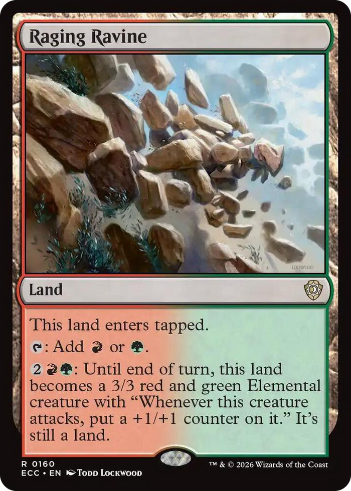Raging Ravine #160 R - Commander: Lorwyn Eclipsed Pokemon card