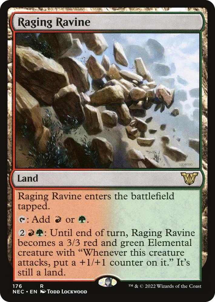 0176 Raging Ravine R Commander: Kamigawa: Neon Dynasty
