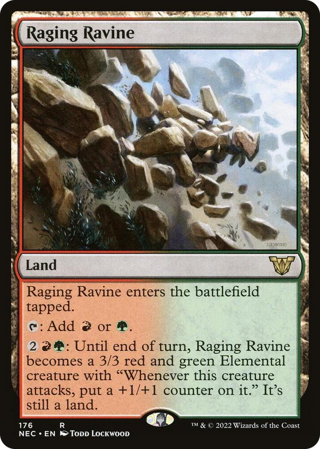 0176 Raging Ravine R Commander: Kamigawa: Neon Dynasty