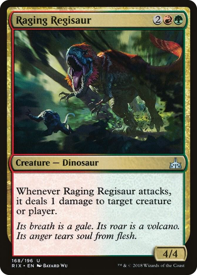 0168 Raging Regisaur U Rivals of Ixalan