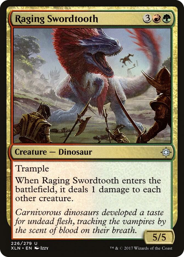 0226 Raging Swordtooth U Ixalan