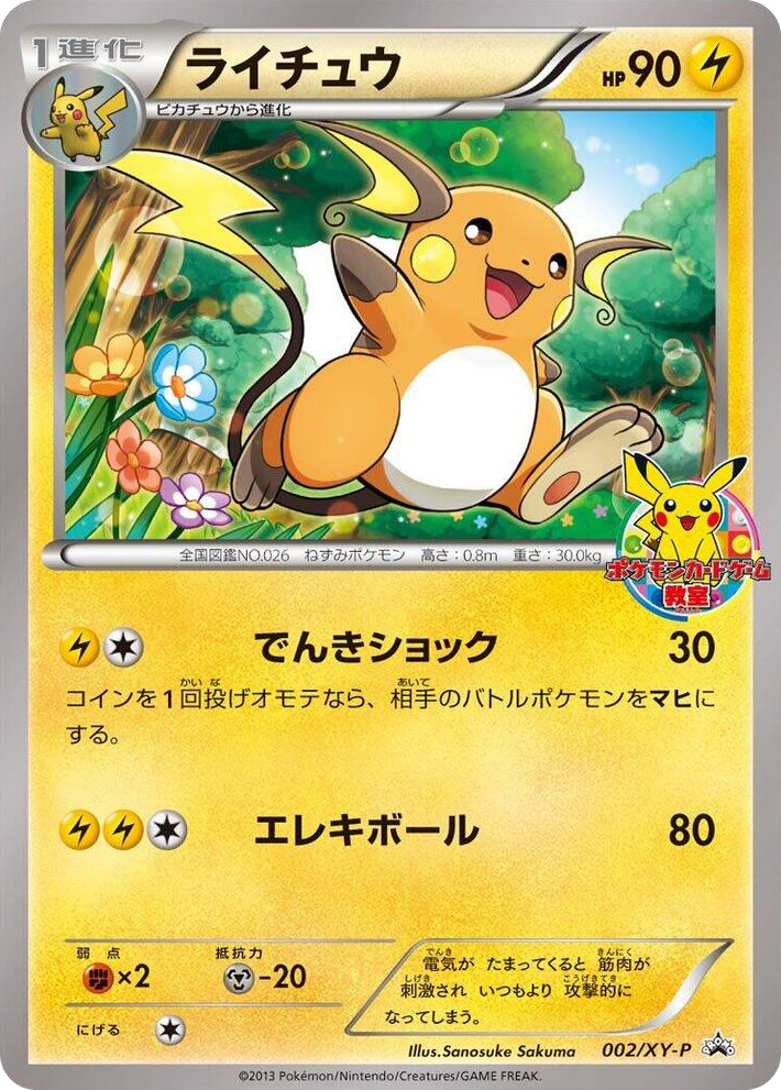 0002 Raichu - 002/XY-P Common XY-P: XY Promos