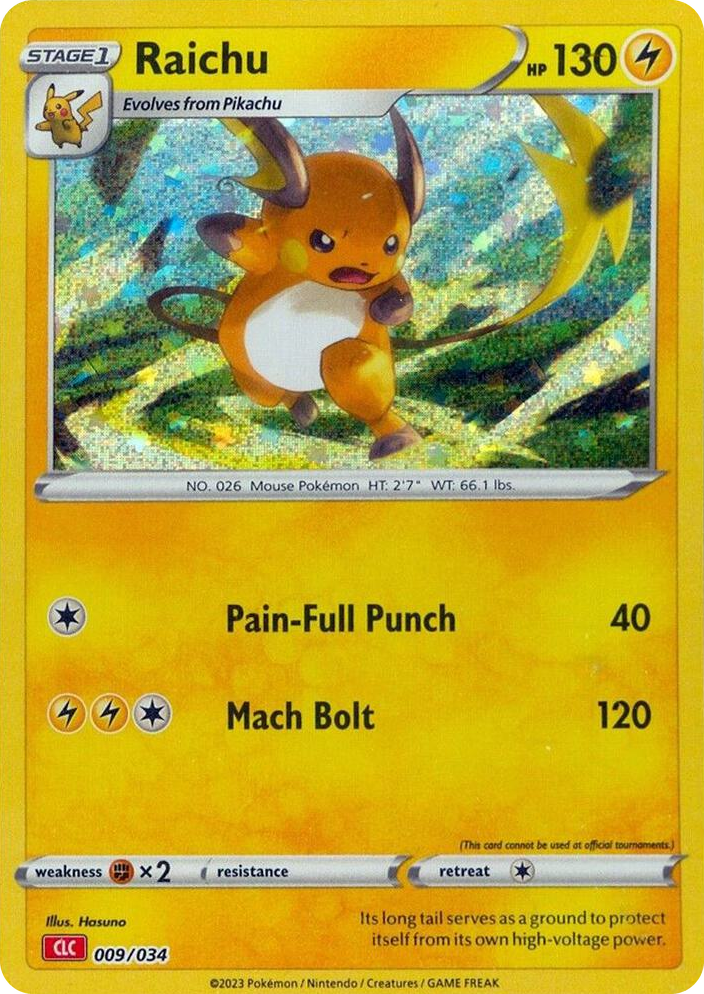 0009 Raichu Classic Collection Trading Card Game Classic
