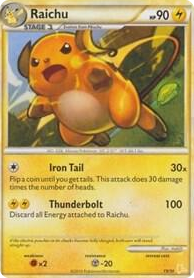 0019 Raichu (#19 Non-Holo) Common HGSS Trainer Kit: Gyarados & Raichu