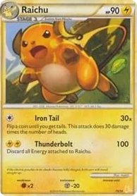 0019 Raichu (#19 Non-Holo) Common HGSS Trainer Kit: Gyarados & Raichu