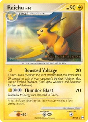 0027 Raichu - 27/99 (Prerelease) Promo Nintendo Promos
