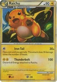 0030 Raichu (#30 Holo) Common HGSS Trainer Kit: Gyarados & Raichu