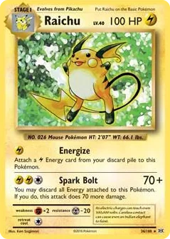 0036 Raichu - 36/108 (XY Evolutions) Rare Deck Exclusives