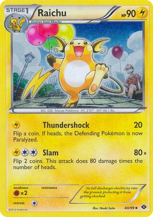 0040 Raichu - 40/99 (Cosmos Holo) Promo Blister Exclusives