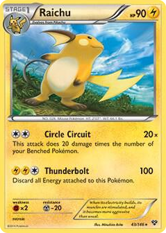 0043 Raichu - 43/146 (Battle Arena Deck Exclusive) Rare Deck Exclusives