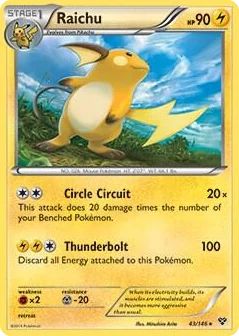 0043 Raichu - 43/146 (Battle Arena Deck Exclusive) Rare Deck Exclusives